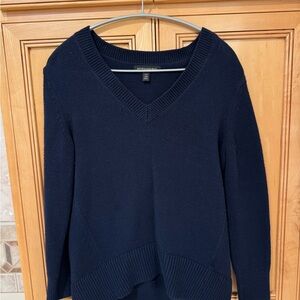 Banana Republic Navy Blue V-Neck Sweater
